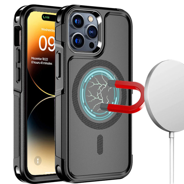 CHAOYIDIAN Phone Case for IPhone 17 16 13 12 Pro Mini Max 15 14 Plus Shockproof Heavy Duty Rugged Magnetic Hybrid Matte Cover