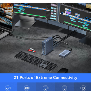 Base de Conexión USB-C de Aleación de Aluminio Acasis de 21 Puertos y 40 Gbps <span class=keywords><strong>Thunderbolt</strong></span> 4 - Product Image 2
