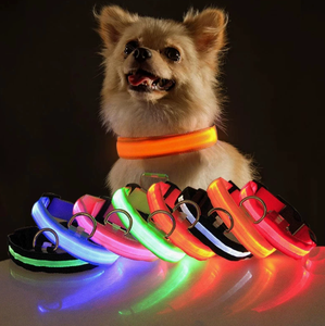 LED <b>Light</b> <b>Dog</b> Collar USB Rechargeable Adjustable Luminous Pet Collar Night Safety Glowing Collar <b>For</b> Small Medium Large <b>Dogs</b> - Product Image 1