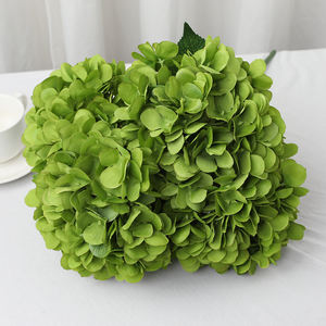 باقة زهور هيدرانجا صناعية كبيرة باللون الأخضر الداكن، قطعة مركزية لحفلات الزفاف - Product Image 3
