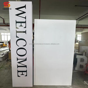 SMOOTH Outdoor Welcome Entrance <b>Backdrop</b> White PVC <b>Stand</b> <b>Backdrop</b> Arch Wedding <b>Backdrop</b> Panel - Product Image 1