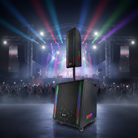 BA-X1508 Altavoz Inalámbrico Lineal Dividido de 15 Pulgadas, Audio Profesional, Micrófonos Duales, RGB, Logotipo Personalizado de Fábrica, Venta al por Mayor, Entrega Rápida en 7 Días