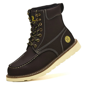 Safety Boots Steel Toe High Top Black Men Construction Wear Resistant Impact Resistant Puncture Resistant - Product Image 5