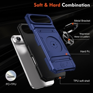 เคสโทรศัพท์มือถือกันกระแทกพร้อมช่องใส่บัตรและขาตั้ง สำหรับ iPhone 17 Air 17 Pro Max - Product Image 5