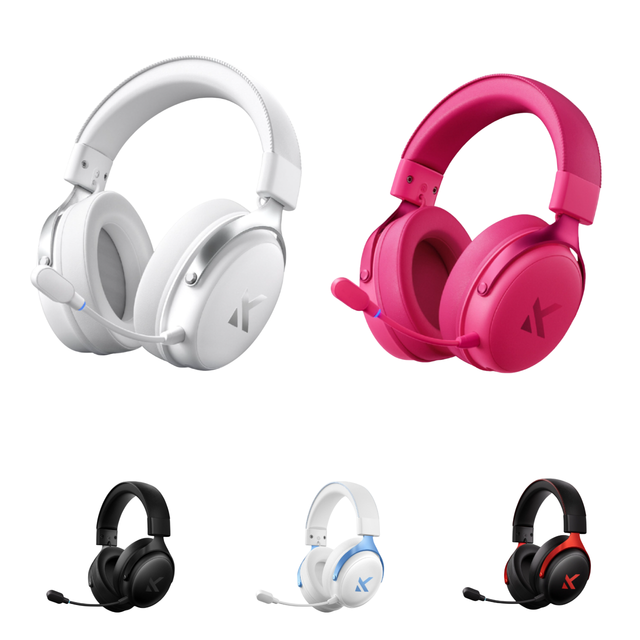 MCHOSE V9 Pro Wireless Gaming Headset 7.1 Surround Sound 53mm Driver AI Noise Canceling Microphone Tri Mode Ergonomic PC