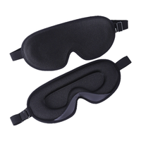 Masque de sommeil 3D occultant en coton avec ailette nasale creuse, sans pression, respirant, sangle élastique, style tendance pour une protection du sommeil profond
