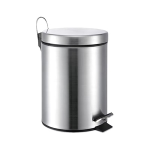 Poubelle de cuisine en métal, poubelle à pédale en acier inoxydable, poubelle à déchets pour la maison - Product Image 1