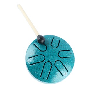 Handpan Drum Professional <span class=keywords><strong>Mini</strong></span> 6 Note Worry Free Tongue Tambor Instrumento de percusión con baqueta Verde - Product Image 4