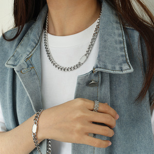 Unisex Titanium Steel Chain Necklace <b>Gold</b> Silver Color Everyday Wear Jewelry Fine Chains Necklaces - Product Image 3