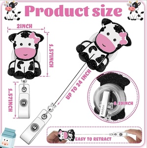 In acrilico Cow hurse Badge retrattile retrattile retrattile porta distintivo con Clip girevole per ufficio scolastico medico <span class=keywords><strong>Nur</strong></span> - Product Image 3
