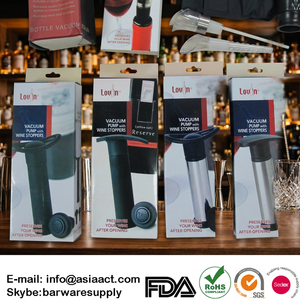 Lovin Vacuum Wine <b>Pump</b> with Stoppers Stainless Steel Reusable Wine Preserver <b>Bar</b> Tool Modern Design - Product Image 4