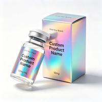 Personnalisez votre design : Plateau pour flacon unique, étiquettes et boîtes de 3 ml, emballage holographique pour flacons de 2 ml/3 ml/10 ml pour produits peptidiques