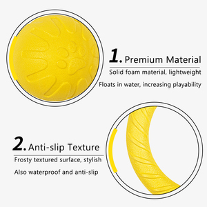 Juguete Resistente para Perros, Discos Voladores Interactivos con Anillo de Tracción y Pelota Sólida para Perros Pequeños, Medianos y Grandes, el Mejor Regalo para Cumpleaños y Días Festivos - Product Image 2