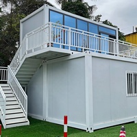 Maison conteneur modulaire préfabriquée et démontable avec un design moderne et respirant pour atelier et véranda écologiques