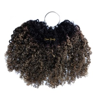 Vmae Cheveux Humains Vierges Bruts Balayage Blond Miel Cendré Afro Kinky Coily Miracle Knots String Feather Crochet Braids Extensions de Cheveux