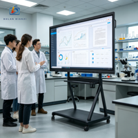 Tableau interactif tactile intelligent 4K 48MP avec cadre en aluminium à 10 points, fourni par l'usine (OEM/ODM), garantie 1 an