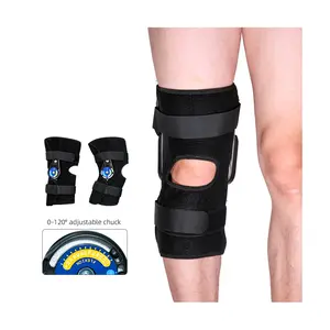 Hot Sales Professional Knee Joint Orthopedic Elastic Adjustable Range Compression Hinged Knee BraceFixed Frame