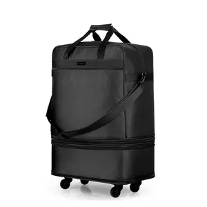 Hanke गुआंगज़ौ foldable व्यापार यात्रा सामान सूटकेस कस्टम पर ले जाने-हल्के जिपर ट्राली सामान बैग