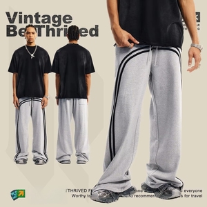 <span class=keywords><strong>Pantaloni</strong></span> Sportivi Casual da <span class=keywords><strong>Uomo</strong></span> Taglia XL, Gamba Larga, Stile Trendy, Colorati, con Nastro Intrecciato e Coulisse, Vita Media, Taglio Dritto - Product Image 2