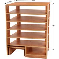 Amazon Top 3 Tier angepasst Tragbar ohne Montage Faltbare Designs erstaunliche lebende Holz Bambus Panel Schuh regale für zu Hause