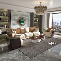 Hand gefertigte 3-Sitzer Villa Luxus möbel Rechteckiges Nappa Echt leder Home Designer Sofa