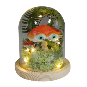 Bola <span class=keywords><strong>de</strong></span> cristal <span class=keywords><strong>de</strong></span> globo <span class=keywords><strong>de</strong></span> <span class=keywords><strong>nieve</strong></span> <span class=keywords><strong>de</strong></span> duende <span class=keywords><strong>de</strong></span> hongo lindo divertido personalizado <span class=keywords><strong>con</strong></span> base <span class=keywords><strong>de</strong></span> madera y luz LED - Product Image 2