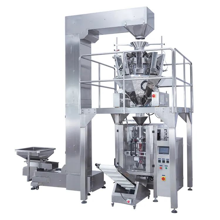 Multi-Function Weighing Vertical Food Snacks Packaging Potato Chips Packing Machines