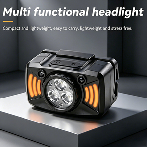 Lampe frontale à détecteur de mouvement rechargeable USB-C avec lumière rouge et <span class=keywords><strong>bandeau</strong></span> pour le camping, la randonnée, la course à pied, la pêche et le travail en extérieur - Product Image 5