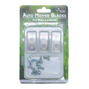 Lames de <span class=keywords><strong>tondeuse</strong></span> à gazon robotisée universelles de haute qualité avec vis assorties - Ensemble de remplacement de 9/30/45 pièces adapté aux marques <span class=keywords><strong>Husqvarna</strong></span> - Product Image 3