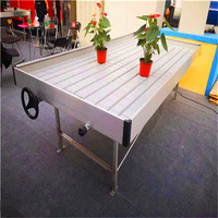 Mesa de siembra para invernadero con cubierta de ABS de alta rigidez Bainer, cama de vivero para agricultura, banco hidropónico con riego por goteo, ¡gran oferta!