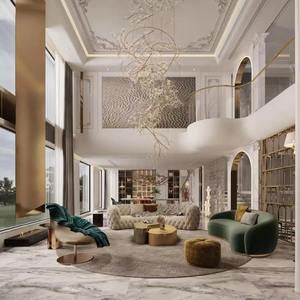 Rendu <span class=keywords><strong>3ds</strong></span> <span class=keywords><strong>Max</strong></span> d'intérieur de villa de luxe, plans de construction, solutions modernes pour salle de bain et chambre, architecture, matériaux - Product Image 2