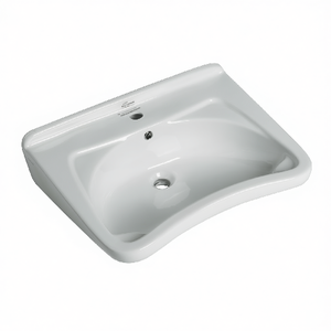 Lavabo Blanco Semi-Encimero de 66 cm de Longitud para Personas Mayores - Product Image 2