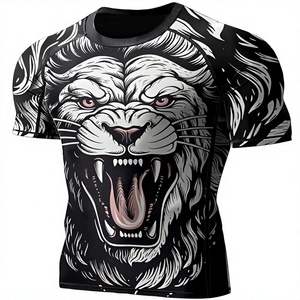Rashguard professionnel BJJ MMA à impression numérique personnalisée, t-shirt de compression à manches longues, vêtements de sport en Spandex/Polyester, séchage rapide - Product Image 5