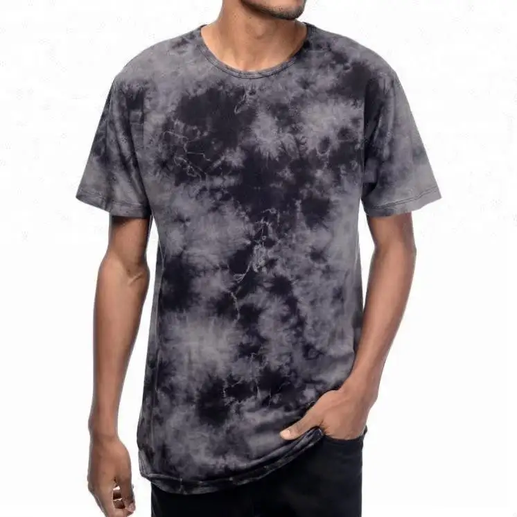 Jinyu-Camiseta de algodón 100% para hombre, prenda de vestir, con dobladillo curvo, estampado de lluvia, ácido lavado, OEM, fabricante de China