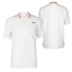 Vente en gros de chemises décontractées de haute qualité 100% coton avec logo personnalisé, respirantes, à manches courtes et col rabattu, unisexe, nouvelle mode - Product Image 2