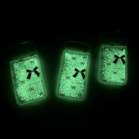 Étui de luxe lumineux à paillettes liquides avec nœud noir pour iPhone 18 Pro Max 17 Air 16 15 – Coque de téléphone portable Bling Tendance pour Fille