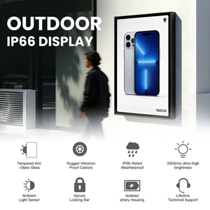 จอแสดงผลดิจิทัลกันน้ำ IP66 และจอแสดงผลแบบบางพิเศษ DOOH สำหรับโฆษณากลางแจ้ง รุ่น YJC-OFL กันน้ำ IP66 - Product Image 5