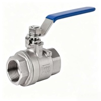 Vanne à boisseau sphérique manuelle en acier inoxydable 304, 2 pièces, filetage femelle, pour eau, gaz, huile, taille 3/4" PN16 0~150°C, OEM disponible