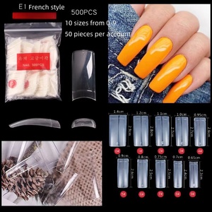 2025 pasta completa <span class=keywords><strong>punta</strong></span> puntiaguda <span class=keywords><strong>Ballet</strong></span> transparente uña del pie naturaleza estilo francés <span class=keywords><strong>media</strong></span> pasta pinturas elipse gota de agua puntas de uñas - Product Image 3