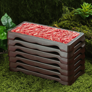 Plato Rectangular de Melamina para Hot Pot, para Cortes de Carne, Uso Comercial, Servicio para Fiestas - Product Image 1