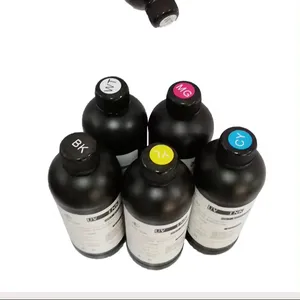 5 botellas/juego de tinta gráfica de impresora de tóner blanco 1000ML para impresora R1390 L800 R330 DX5 DX7 tinta UV para máquina de impresión de tela