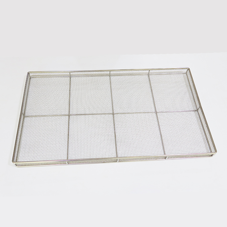Customized Drying Tray 201 304 Stainless Steel Metal Wire Mesh Tray for Baking / Drying and Dehydration Baking Trays for Oven