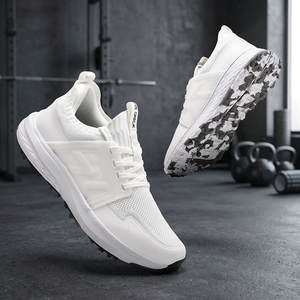 Chaussures de golf transfrontalières pour hommes et femmes, respirantes, à bouton rotatif, modèle X70, en maille, pour couple, décontractées et sportives - Product Image 3