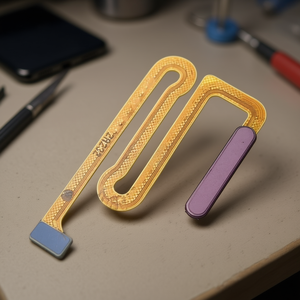 Cable flexible del botón de encendido con lector de huellas dactilares para Samsung Galaxy A14 5G A146B Rosa - Product Image 3