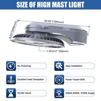 Projecteur LED extérieur 600W 120000LM IP65, éclairage de stade, garantie 5 ans, contrôle par capteur de lumière pour parkings et terrains de sport