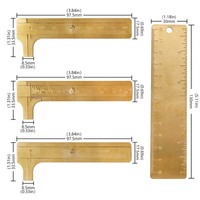 Échelle en laiton antique règle de mesure Mini 60mm 80mm 100mm pied à coulisse outil de fabrication de bijoux pour collier Bracelet bague création