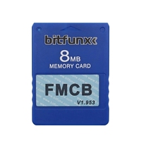 Kartu Memori Plastik 8MB Retro Game Free McBoot untuk PS2 FMCB V1.953 Kartu Penyimpanan Data