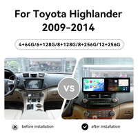 Foforfor Pantalla Táctil Dual de 10.1 Pulgadas para Toyota Highlander 2009-2014, Radio Estéreo para Auto Android 15, Reproductor Multimedia de Video, GPS, Navegador