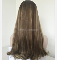 Perruque JW08Kosher, fournisseur d'usine chinoise, cheveux russes non traités, double épaisseur, blonds, Remy de qualité supérieure, base en soie, perruque juive