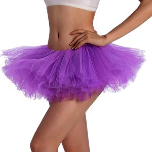 Jupe <span class=keywords><strong>tutu</strong></span> Phantomon pour femmes et adolescentes, classique, élastique, 5 couches plissées <span class=keywords><strong>en</strong></span> tulle, style ballet vintage des années 1950, unie, courte, taille adulte - Product Image 2